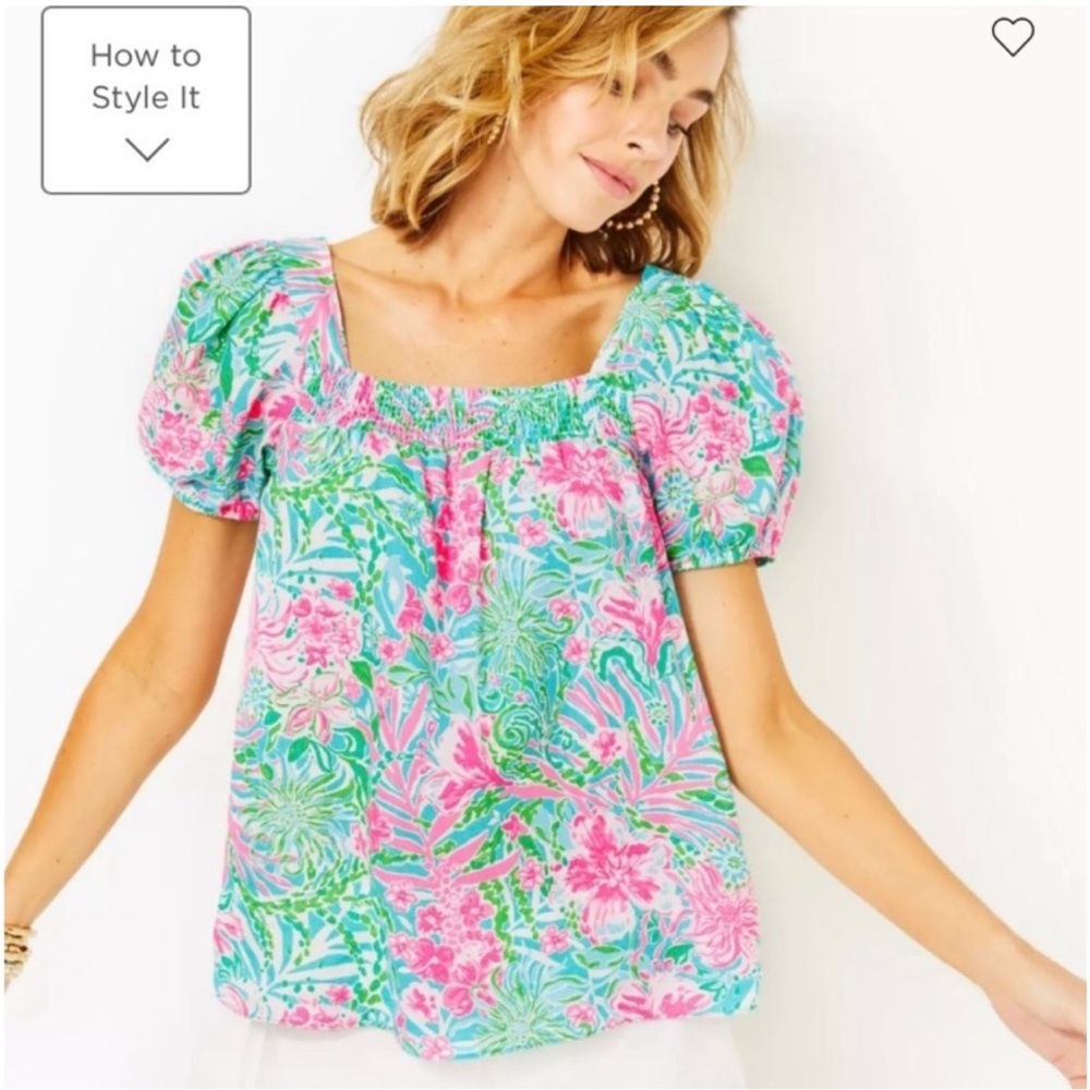 Lilly Pulitzer Keating Linen Top